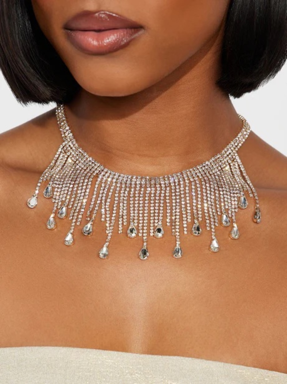 Formal Elegance Draped Choker Necklace NEW 🏷️